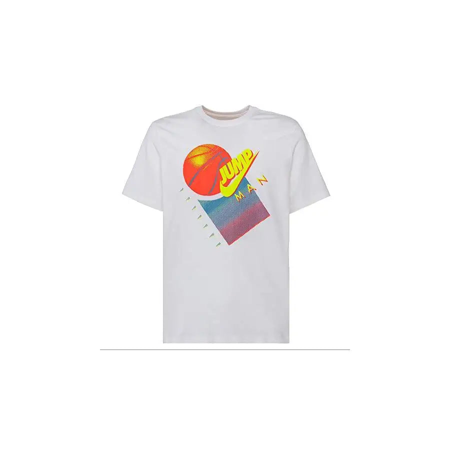 Jordan Jumpman Graphic Basketball T-Shirt Mens Knits & Tees Color: White/Lemon Venom  100% Authentic