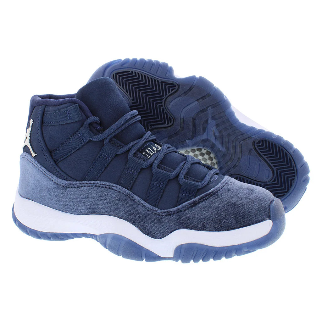 For for Air for 11 Retro Womens Shoes Model MSS-AR0715441 Color Midnight Navy/Metallic Silver 100% Authentic