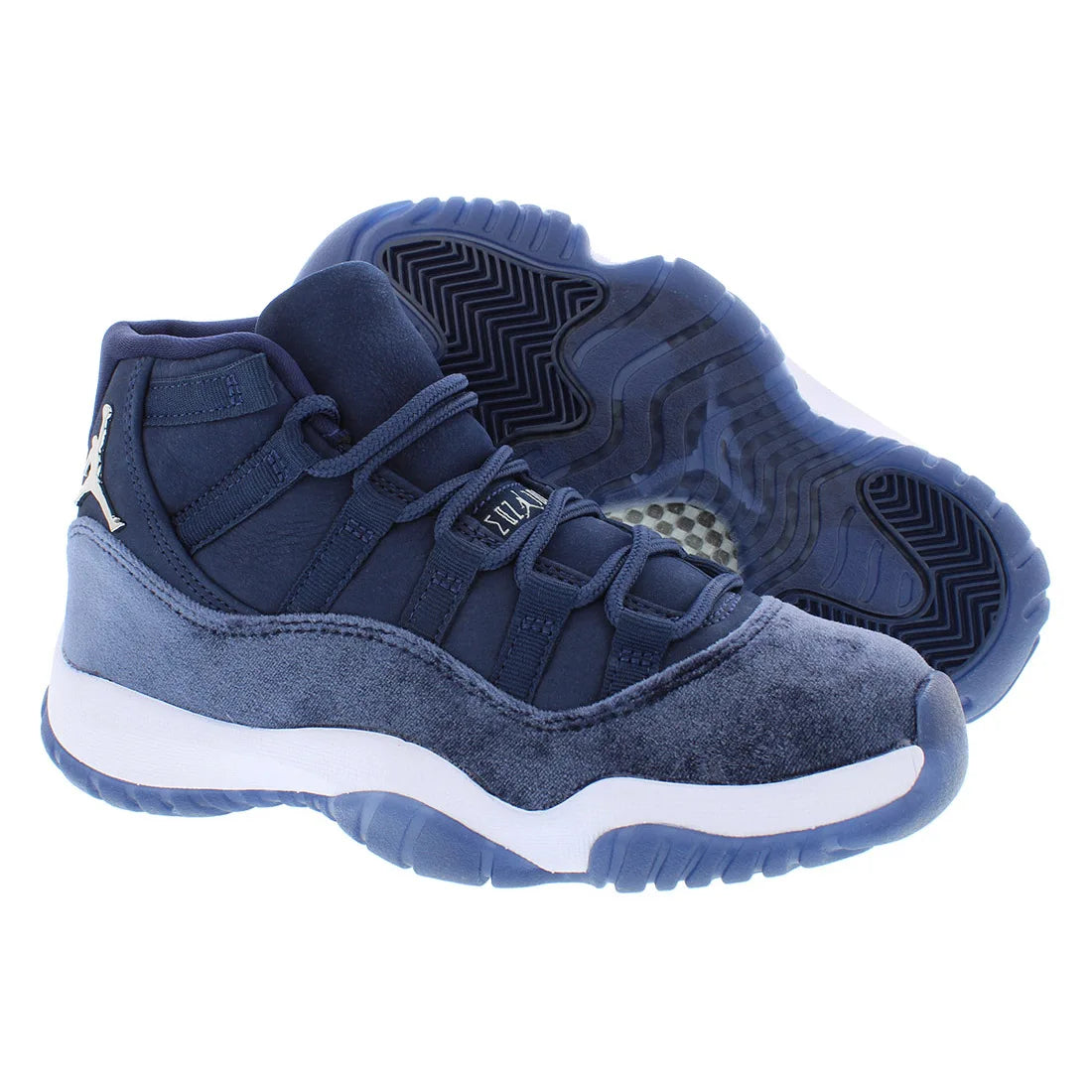For for Air for 11 Retro Womens Shoes Model MSS-AR0715441 Color Midnight Navy/Metallic Silver 100% Authentic