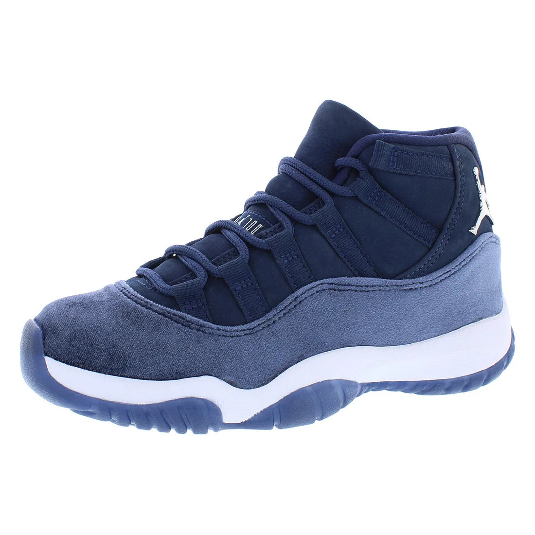 For for Air for 11 Retro Womens Shoes Model MSS-AR0715441 Color Midnight Navy/Metallic Silver 100% Authentic