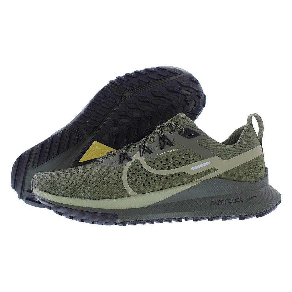 For React Pegasus Trail 4 DJ6158202 Unisex Athletic Shoes Medium Olive/Neutral Olive Cushioning EVA Mesh TPU Insoles for Summer
