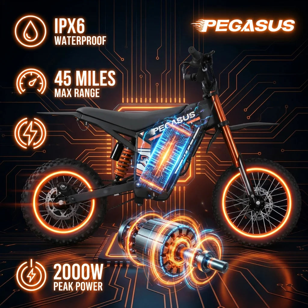 Factory Wholesale Low MOQ 48V 2000W Adult Orange Electric Dirt Bike Off-Road