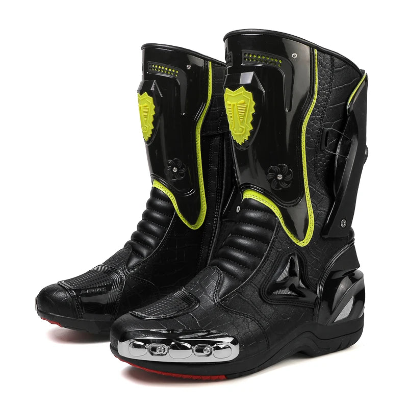 Professional Motorbike Shoes Boots Wear-resistant Motorcycle Riding Boots Racing Sports Protection Cycling Shoes for Men