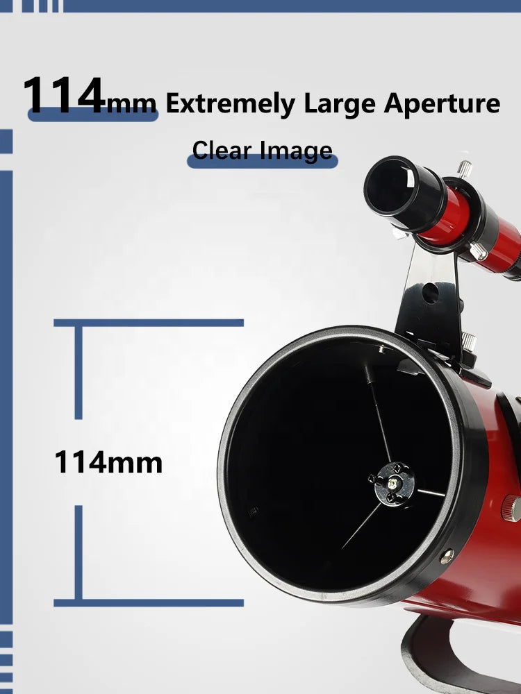 Reflecting Astronomical Telescope for Kids and Adult Camping Gifts with Stable Aluminum Alloy Tripod Carrying Bag