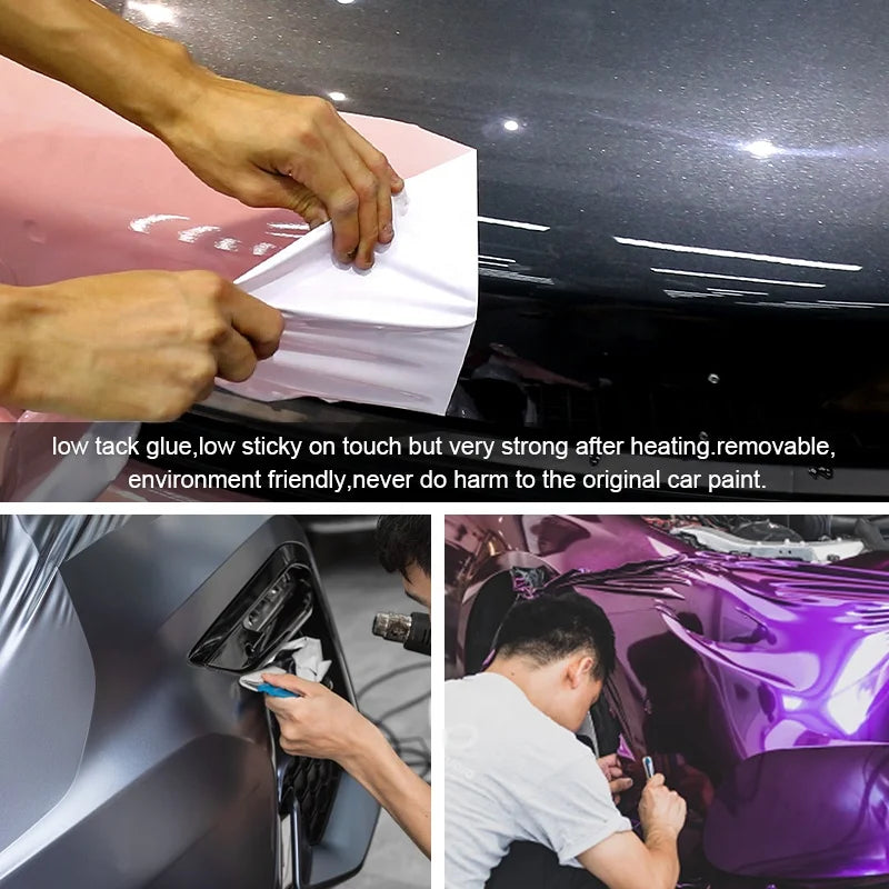 PET Rainbow Forged Carbon Fiber Film Gold Wrap Vinyl with Glossy Finish Color-Changing and Scratch-Resistant for KML Cars