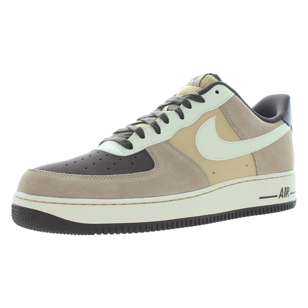 For for Force 1 07 LV8 Retro Unisex Shoes Hemp/Coconut Milk Color Height Increasing Fashion Sneakers Mesh Lining Model