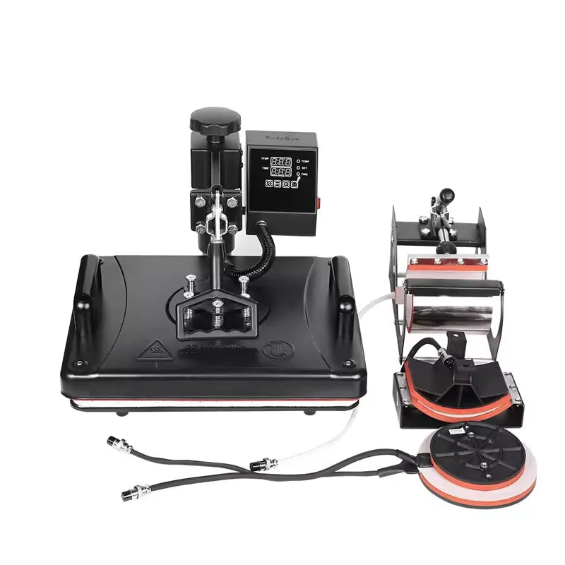 Comb 5 in 1 Heat Press Machine 12"x15" Vinyl Cutter Plotter 28" Desktop USB Port Advertisement Cutting Plotter with Signmaster