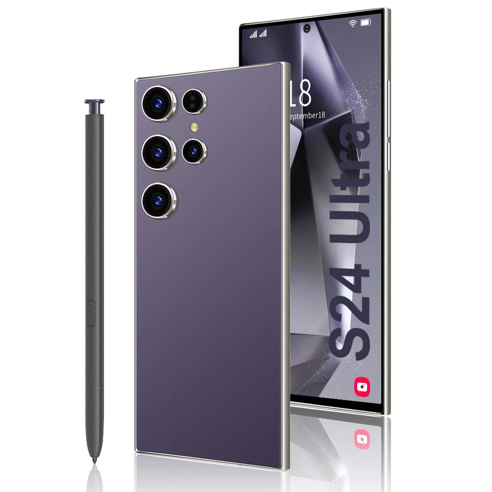 Fnabn Cheap Price Wholesale for S24 Ultra 5G Smartphone 108MP Camera LTE 144Hz LCD Display Dual SIM Face Recognition