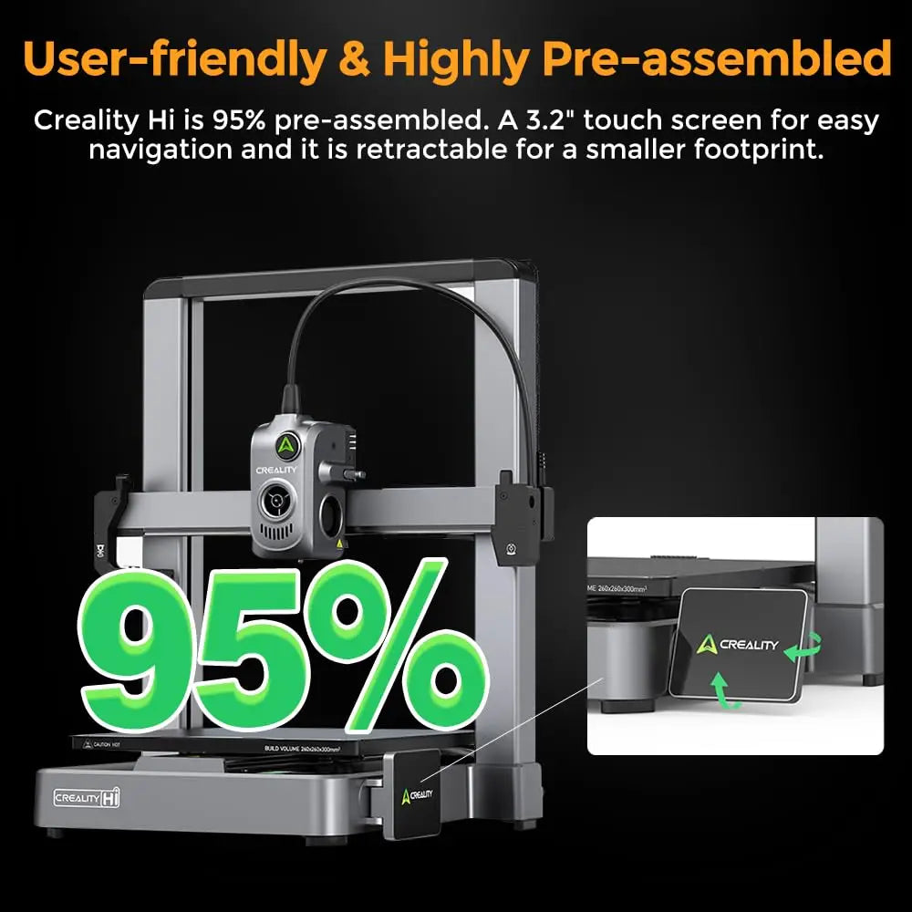New Creality Hi Combo 3D Printer Model Multi-color Desktop 3D Printing With Intelligent CFS Fast Print Speed 500 Mm/s