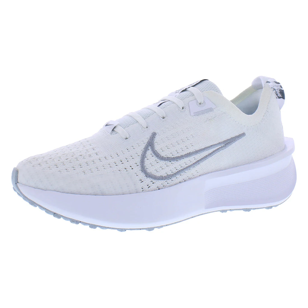 For Interact Run Womens Running Shoes White Silver Mesh Upper EVA Midsole Rubber Outsole Summer Sportwear