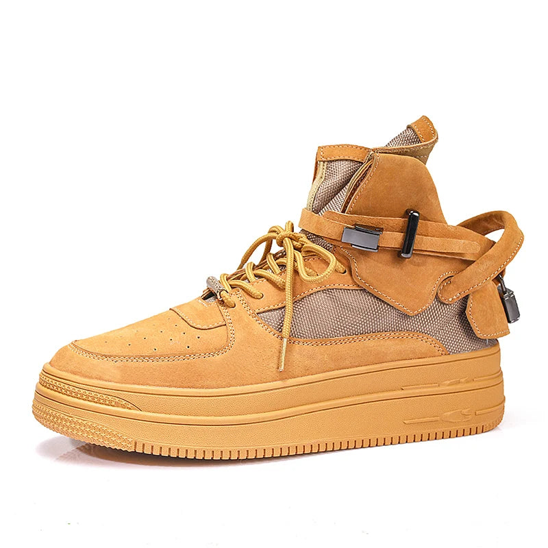 2023 Brand Logo Custom Designer Man Fashion Sports Sneakers Thick Sole High Top Skateboarding Shoes for Men