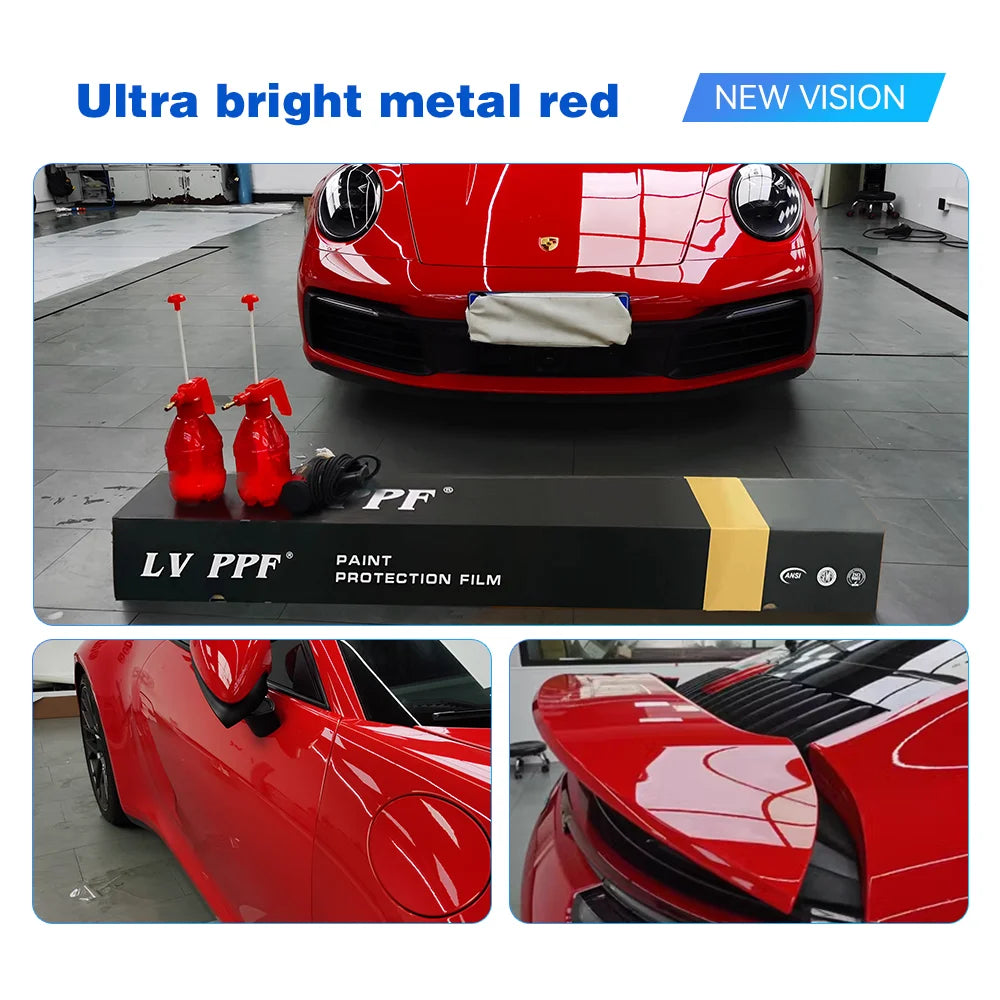 Super Glossy Red Vinyl Rap Rolls for Car Anti-Fouling 3 Years Warranty Crystal Nando Grey Vinyl Car Wrap