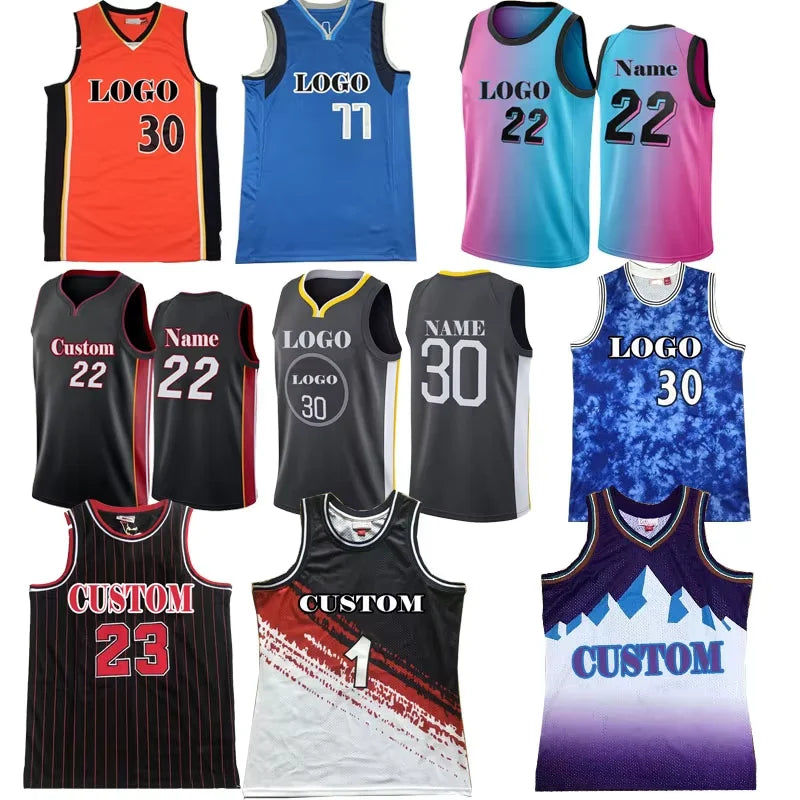 Wholesale High Quality Plus Size Basketball Jersey Custom with Logo Breathable Design New Stitch Jerseys for 30 Teams