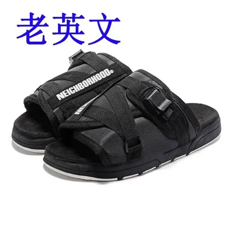 New Unisex Women Outdoor Slippers Slide Sandals Beach Soft Sole Flat Shoes Sandals Homme Men Slippers 2023