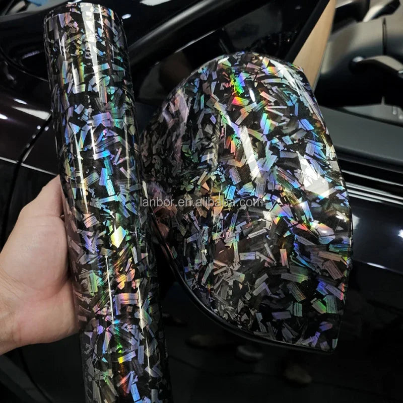 New Product 1.52*18M Self Adhesive Vehicle Wrap Decorative Films Forged Carbon Fiber Wrapping Vinyl