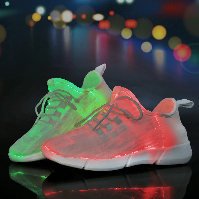 Size 26-46 Light up Led Sneaker with USB Charging Adult Flash Light Running Party Dance Luminous Shoes for Kids Ladies Men