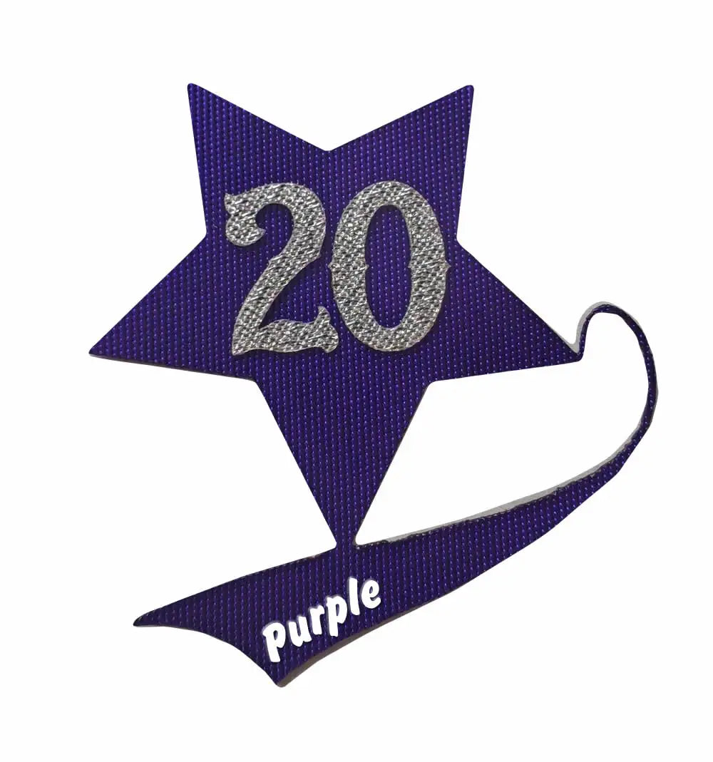 Purple Adhesive Backing Tackle Twill Fabbric   for Hockey Jerseys Sports Wear  Hot Melt Tackle Twill Laser Cut Patches