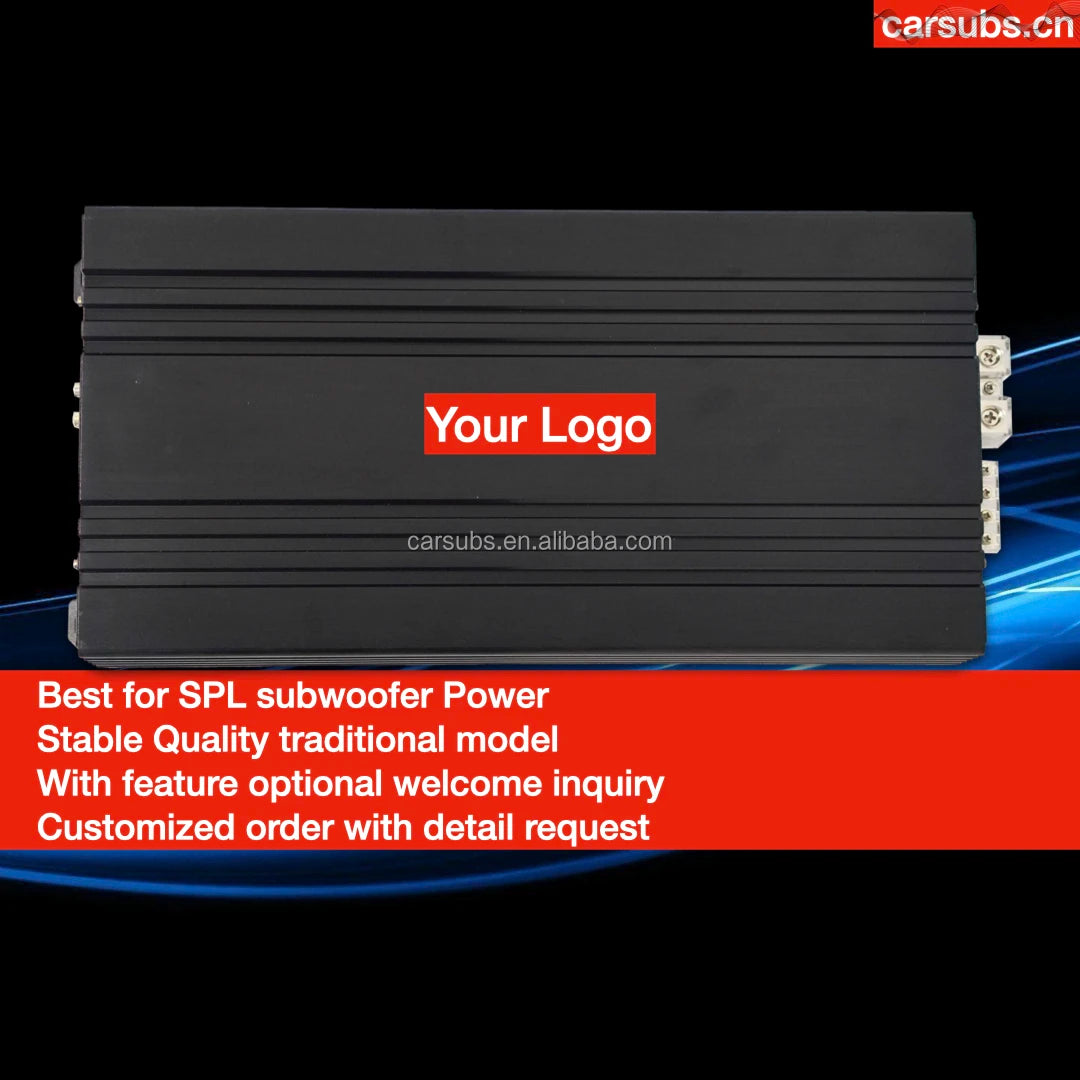 Car Subwoofer Speaker Amplifier Mono RMS 2000W 1D Strong Bass Amplifier Peak 4000W Max 1ohm Class D Car Amplifier Monoblock