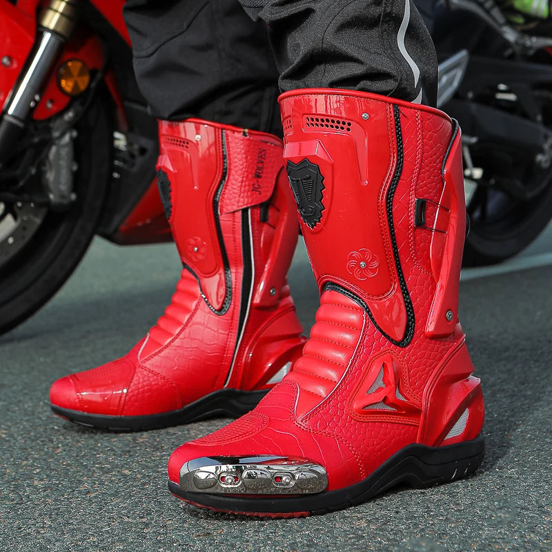 Professional Motorbike Shoes Boots Wear-resistant Motorcycle Riding Boots Racing Sports Protection Cycling Shoes for Men