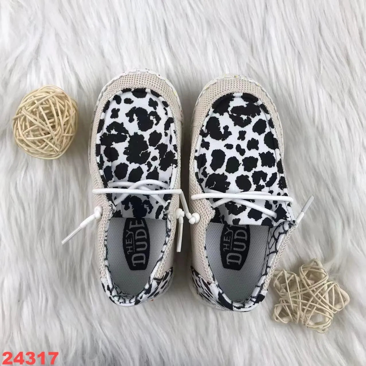 Kids' Canvas Shoes with Bow Black & White Cow Print Skull & Purple-White Cow Print Designs Children Casual Shoes