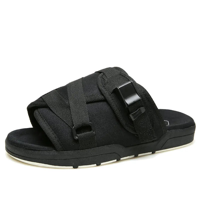 New Unisex Women Outdoor Slippers Slide Sandals Beach Soft Sole Flat Shoes Sandals Homme Men Slippers 2023