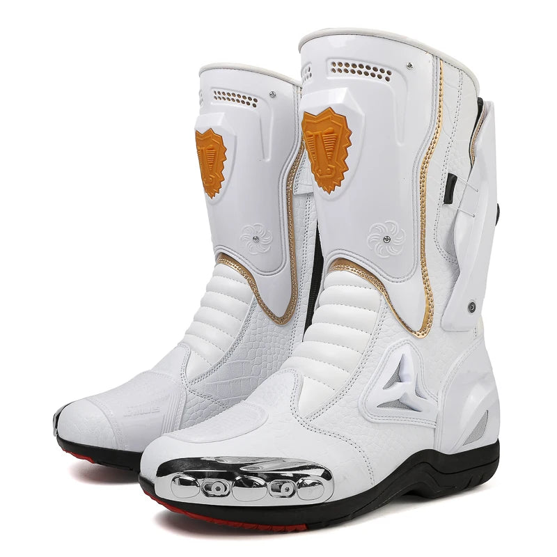 Professional Motorbike Shoes Boots Wear-resistant Motorcycle Riding Boots Racing Sports Protection Cycling Shoes for Men