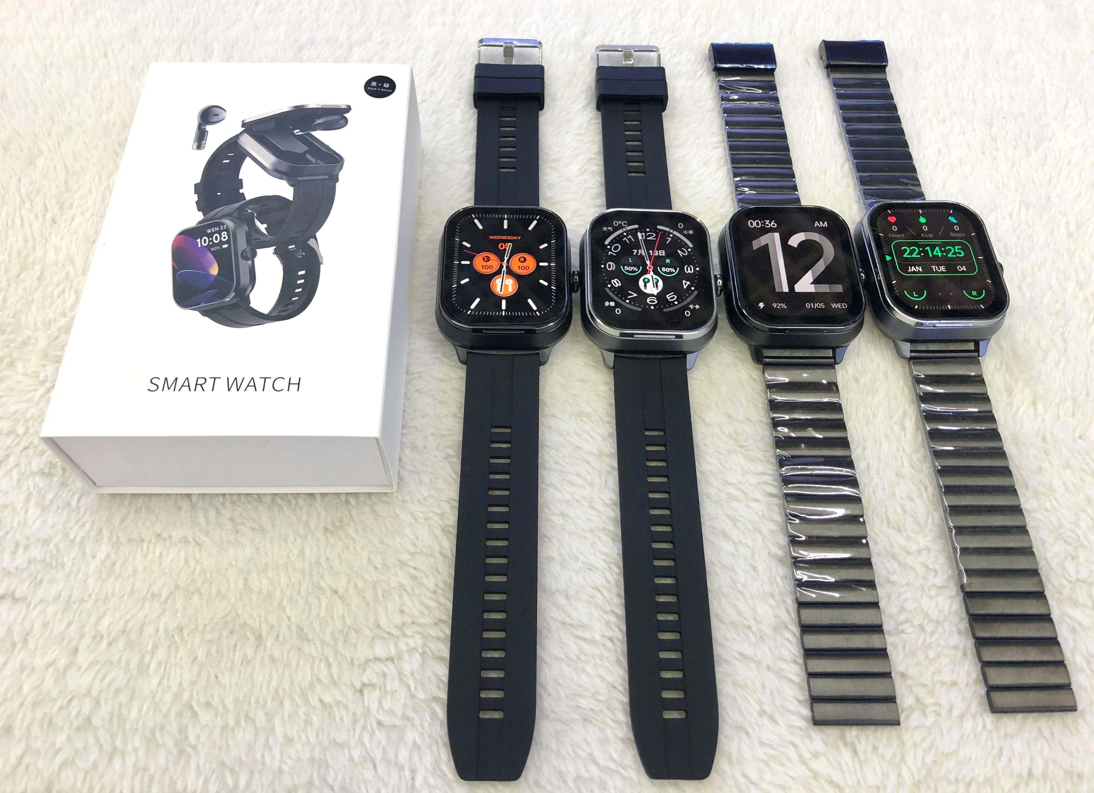 240mah TWS Earbuds Smartwatch NFC Zinc Alloy D8 Pro Earphone Smart Watch BT Call Health Monitoring Music Control FaceLink 2.01