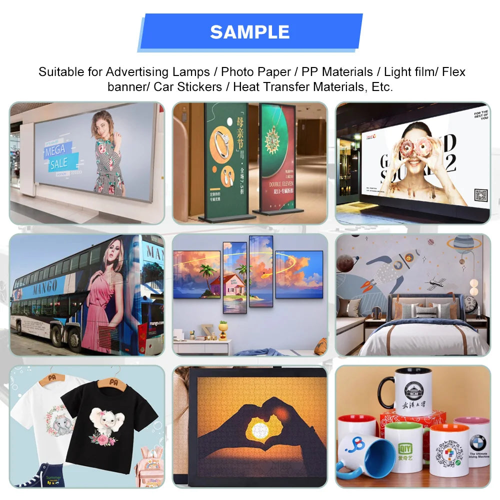 70cm Eco Solvent Printer Sublimation Heat Transfer T-shirt Inkjet Printer Small Size Vinyl Canvas Poster Plotter