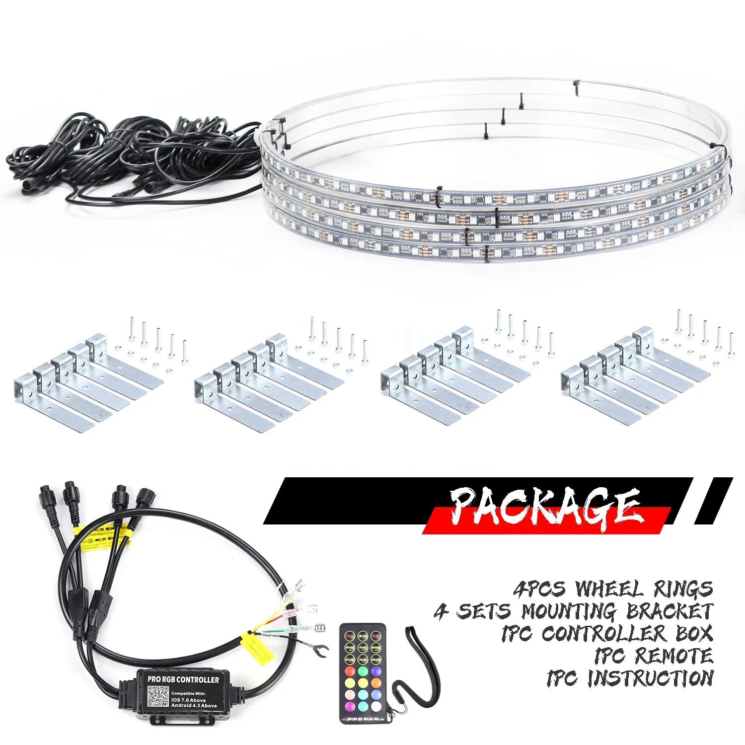New IP68 RGB Chasing Color Remote App Control DIY Turn Signal Light Truck Wheel Lights Forged Blank Magnesium Wheels