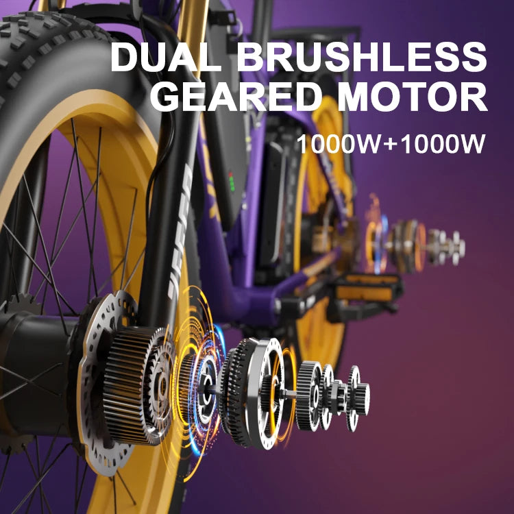 US Stock 48v 2000w Ebike Factory Low Price Fat Tire Electric Bike Full Suspension E-bike Usa Fat Tire Electric Bike