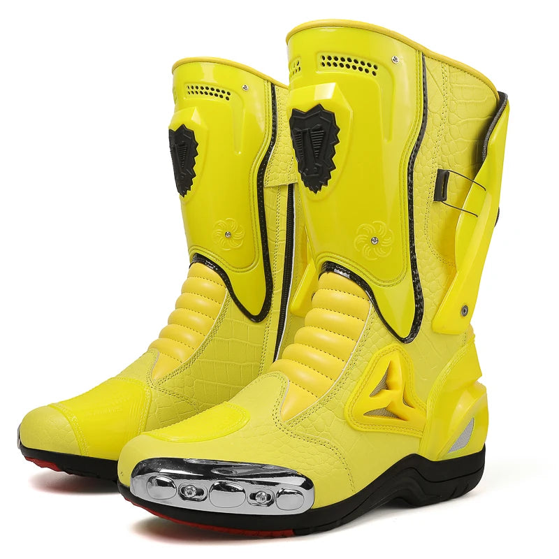 Professional Motorbike Shoes Boots Wear-resistant Motorcycle Riding Boots Racing Sports Protection Cycling Shoes for Men