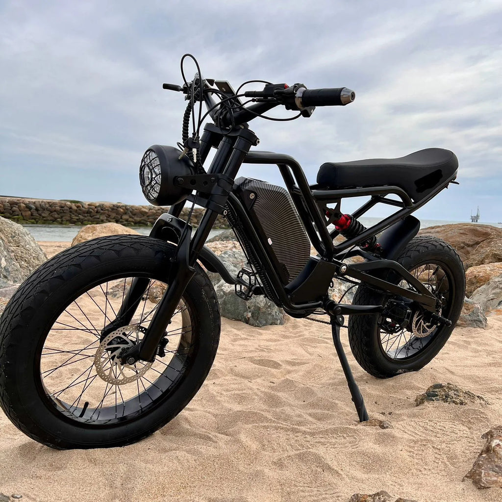 Ready Stock Electric Bike Fatbike 45km/h Aluminum Alloy Bicycle Fat Tire E-bike Urban Adult 750w 20inch 48V Fast Charge E-bike