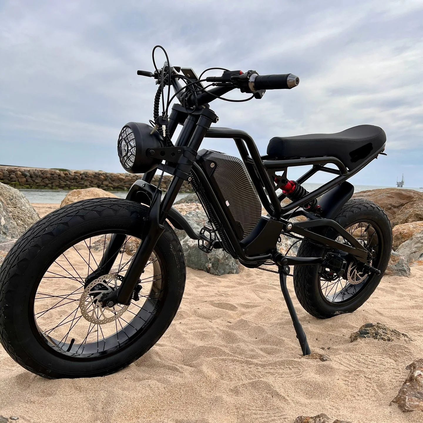 Ready Stock Electric Bike Fatbike 45km/h Aluminum Alloy Bicycle Fat Tire E-bike Urban Adult 750w 20inch 48V Fast Charge E-bike