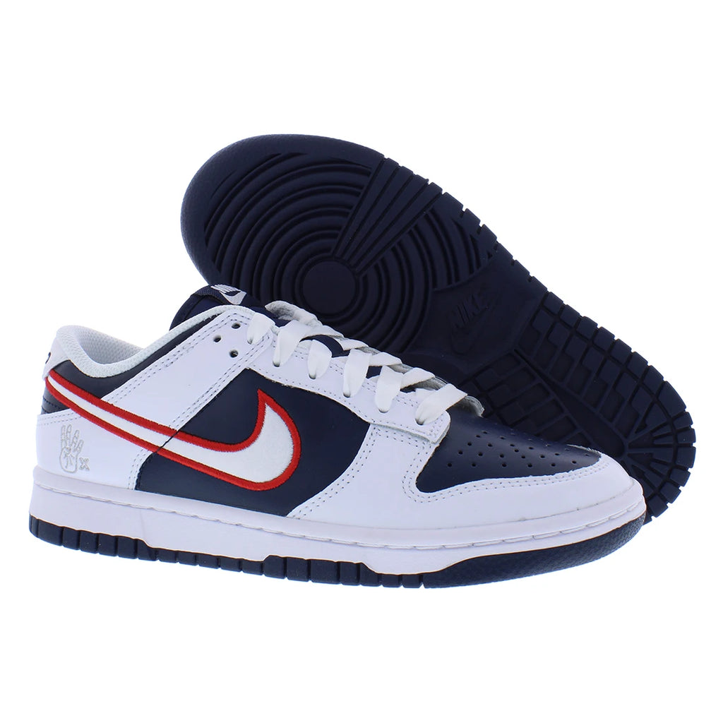 For Women's Dunk Low Premium Shoes Vietnam Made Model MSS-DZ2780100 White/University Red/Obsidian Crystal Craft Design | 100%