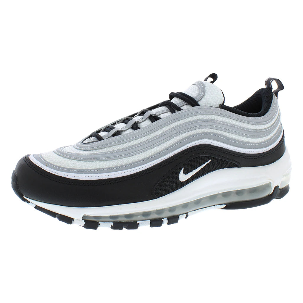 For for 97 Men's Athletic Shoes in Black/White/Reflect Silver Breathable Trail Summer & Spring-Vietnam Made 100% Authentic