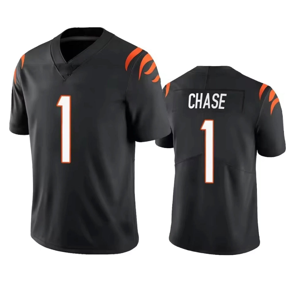 Men's CIN Team Football Jerseys 9 Joe Burrow 1Ja'Marr Chase 2 McPherson Stitched American Football Game Limited Jersey Shirts