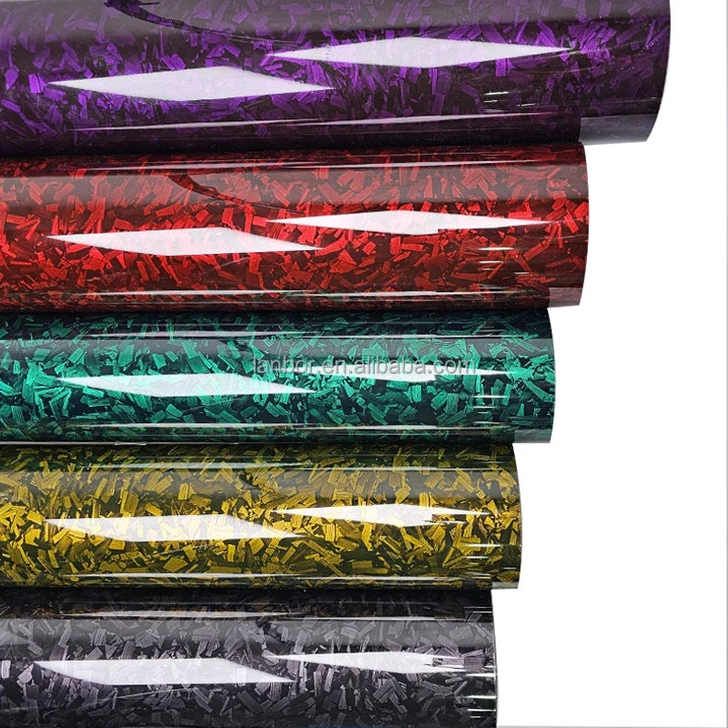 New Product 1.52*18M Self Adhesive Vehicle Wrap Decorative Films Forged Carbon Fiber Wrapping Vinyl