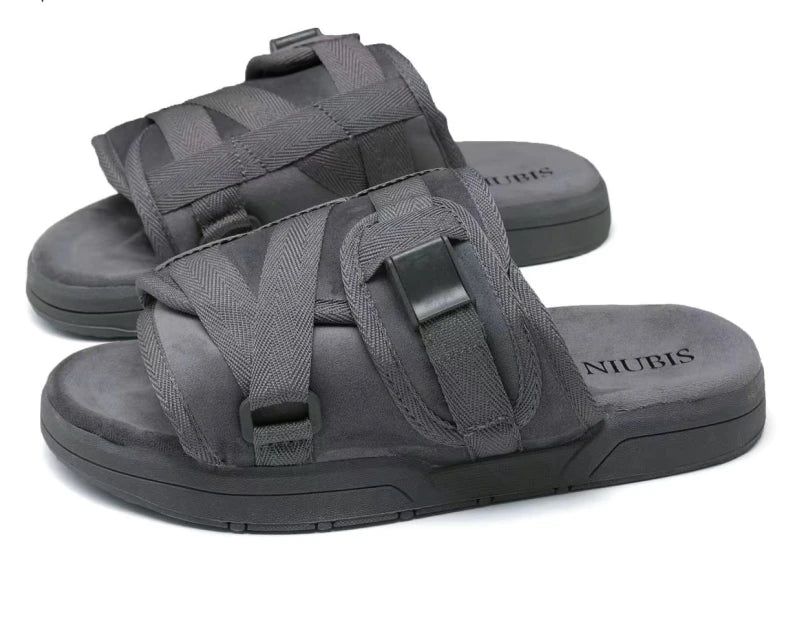 New Unisex Women Outdoor Slippers Slide Sandals Beach Soft Sole Flat Shoes Sandals Homme Men Slippers 2023