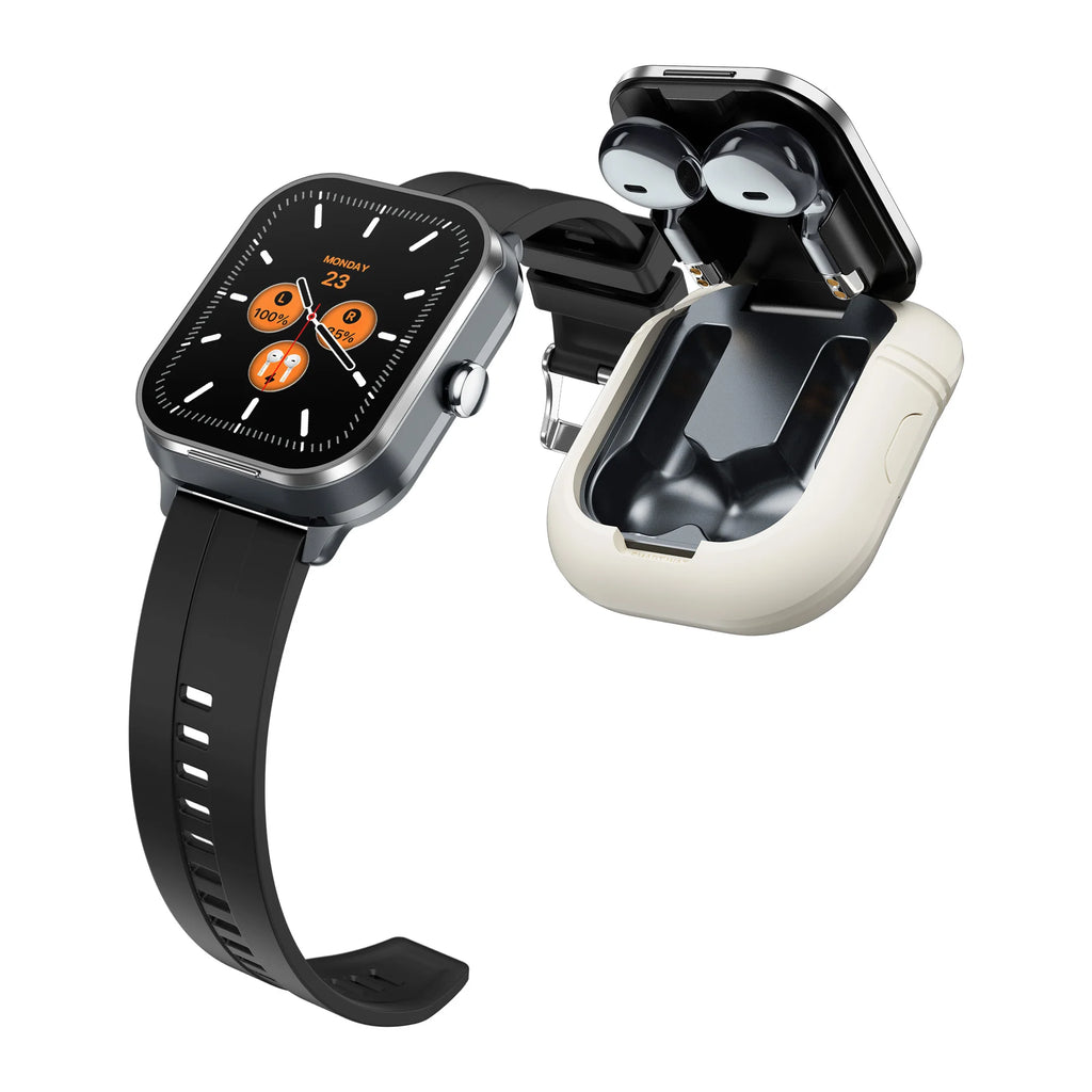 240mah TWS Earbuds Smartwatch NFC Zinc Alloy D8 Pro Earphone Smart Watch BT Call Health Monitoring Music Control FaceLink 2.01