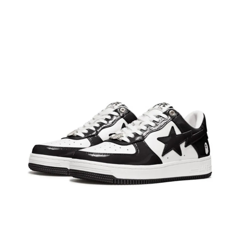 Exclusive APEs Dunk Skateboard Youth Black PU Trendy Casual Vibe Contrast Low-Top Spring Wear Resistance Skate Shoes Collection