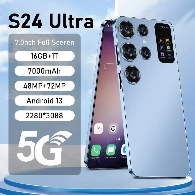 Cellphone Original S24 Ultra 16GB+512GB Smartphone 7inch Unlocked Dual Card 5G Phones Android 13.0 Mobile Phones