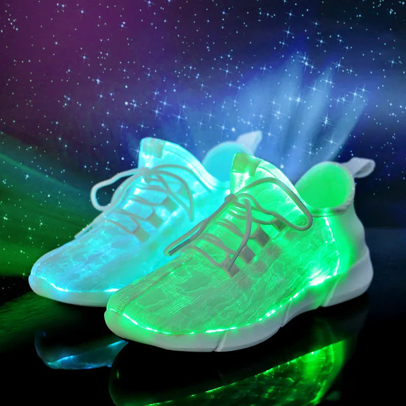 Size 26-46 Light up Led Sneaker with USB Charging Adult Flash Light Running Party Dance Luminous Shoes for Kids Ladies Men