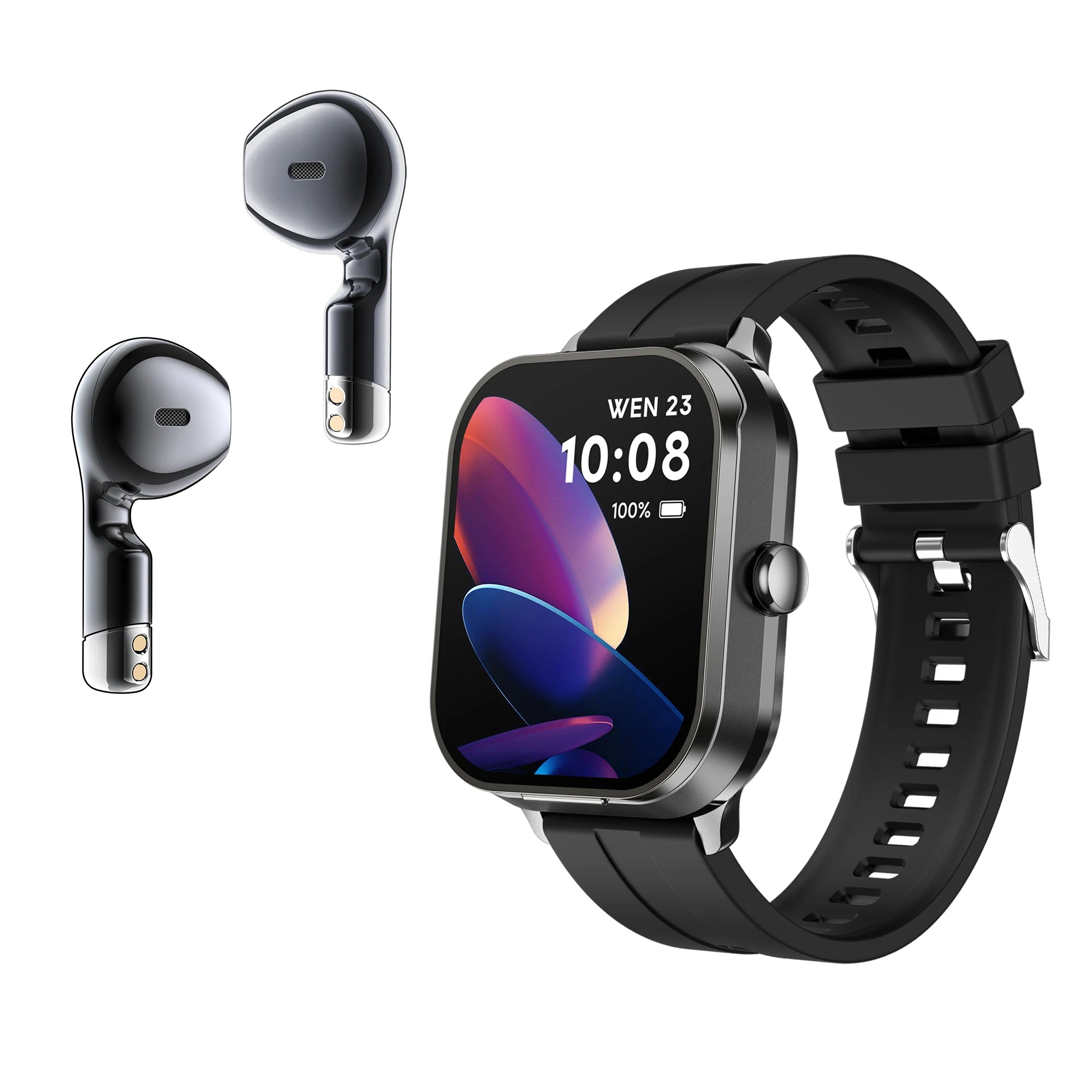 240mah TWS Earbuds Smartwatch NFC Zinc Alloy D8 Pro Earphone Smart Watch BT Call Health Monitoring Music Control FaceLink 2.01