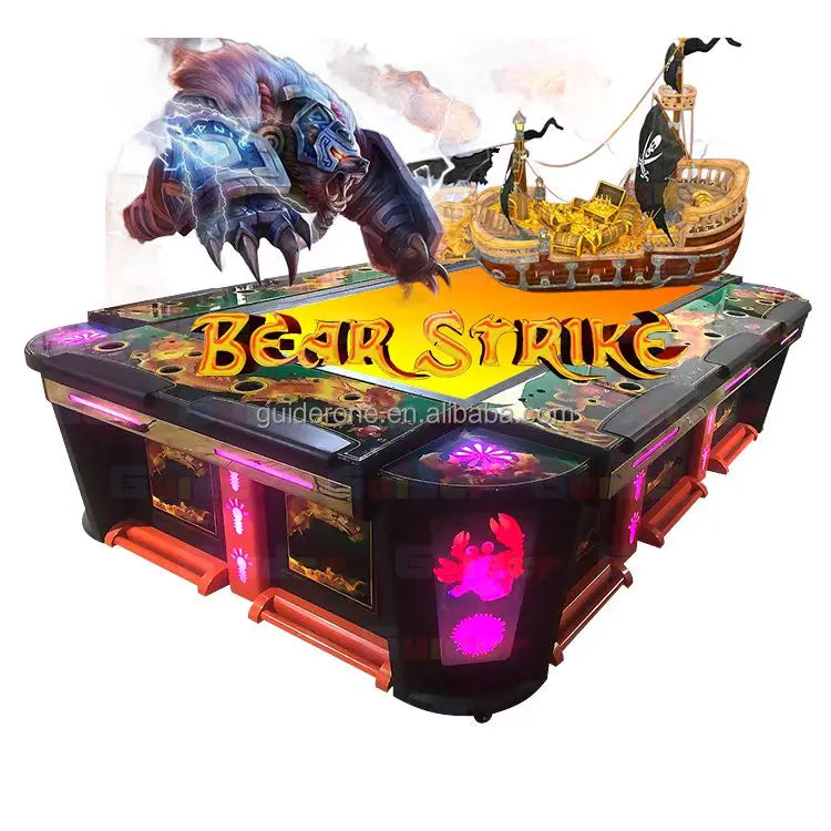 High Quality Indoor Coin Operated 6 Players Fish Game Cabinet Amusement Arcade Facility Bear Strike