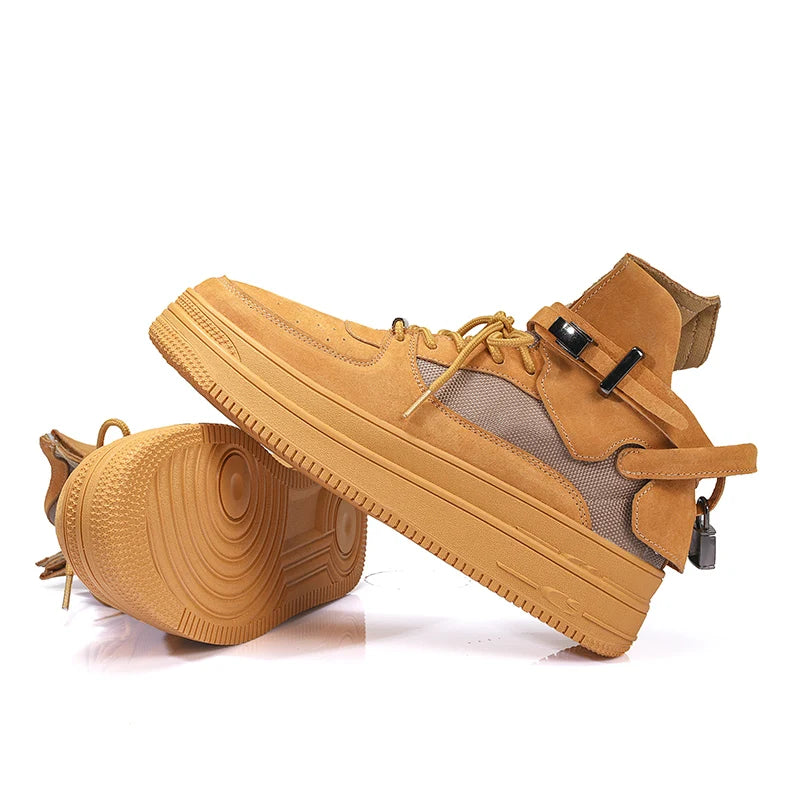 2023 Brand Logo Custom Designer Man Fashion Sports Sneakers Thick Sole High Top Skateboarding Shoes for Men