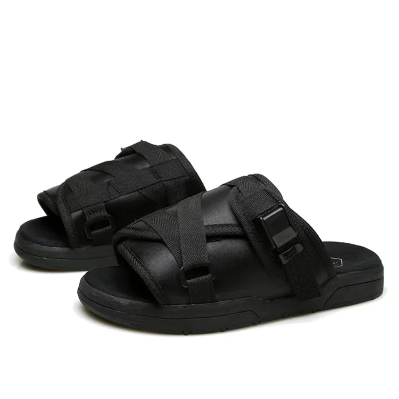 New Unisex Women Outdoor Slippers Slide Sandals Beach Soft Sole Flat Shoes Sandals Homme Men Slippers 2023