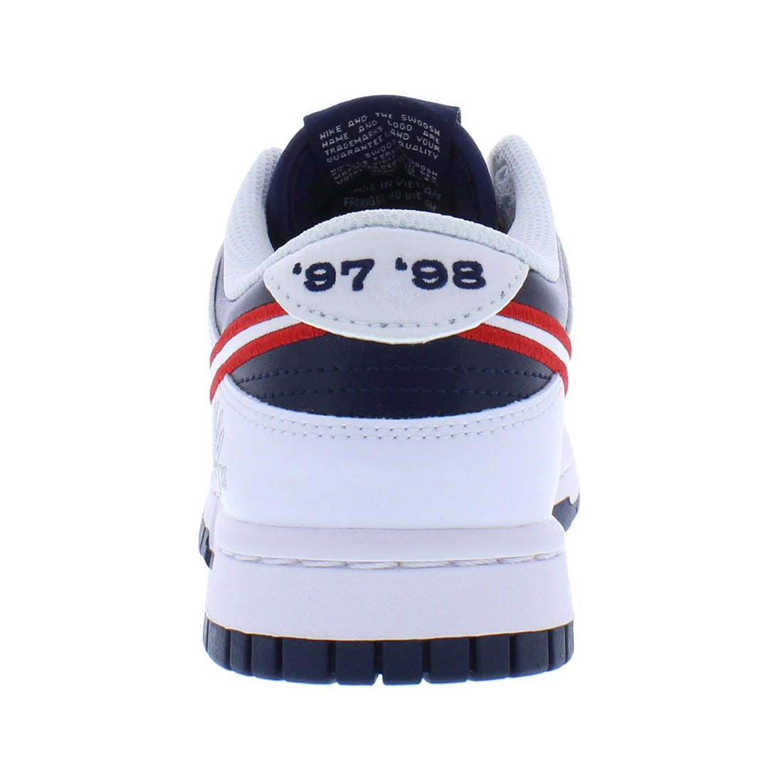 For Women's Dunk Low Premium Shoes Vietnam Made Model MSS-DZ2780100 White/University Red/Obsidian Crystal Craft Design | 100%