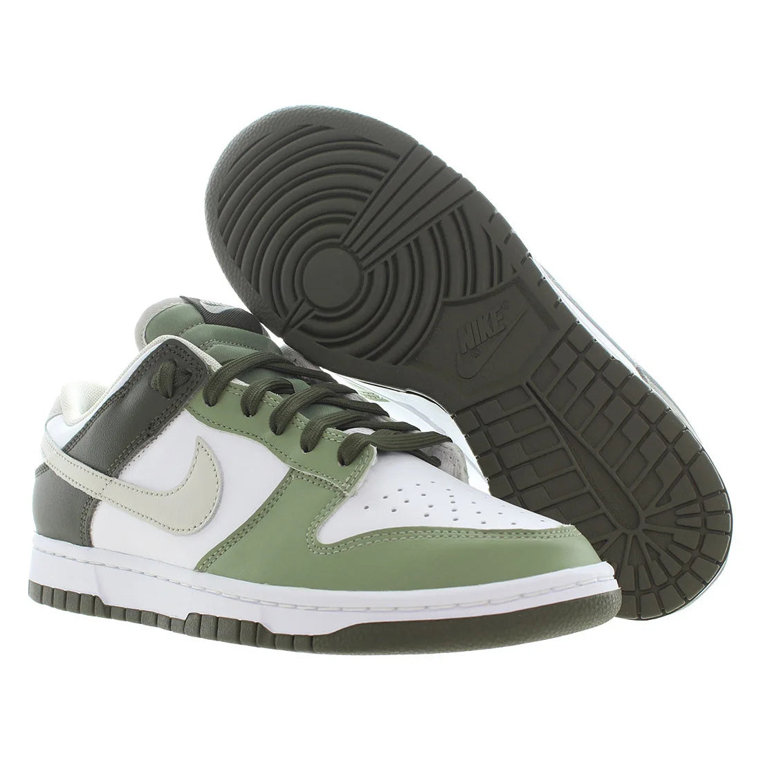For Dunk Low Mens Shoes Model MSS-FN6882100 Color White/Light Bone/Oil Green 100% Authentic