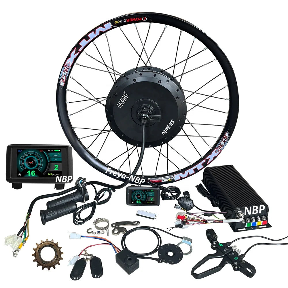 MXUS 72v 5000w 5k-turbo 3T 150mm  Electric Ebike Bicycle Hub Motor Waterproof Sabvoton 100A UKC1+ Rear Conversion Kits MTX Rim
