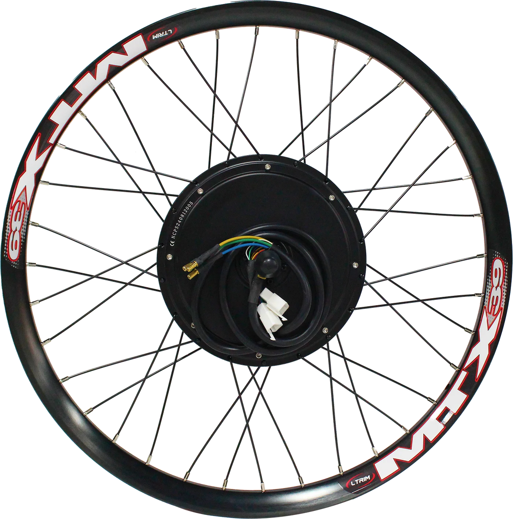 US Stock 72v 3000w Electric Conversion Kit Super Power  Brushless Gearless Motor 60amp FOC Sin Wave Controller MTX Bicycle Rim
